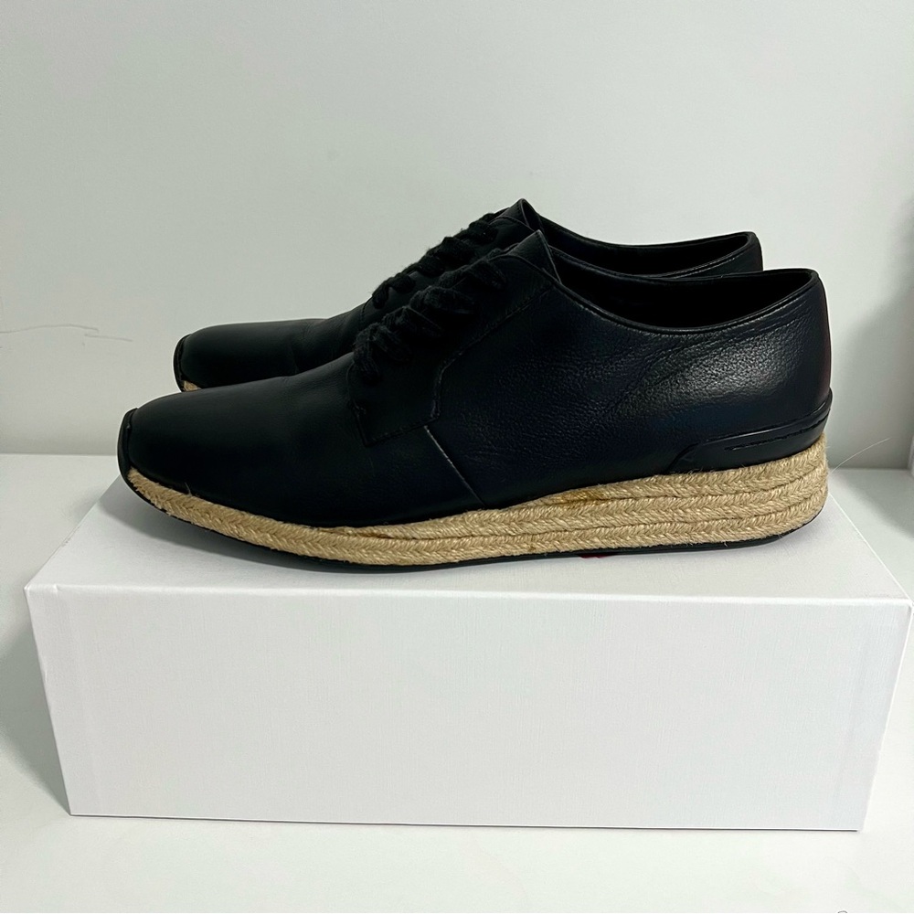 Vince Leather Espadrille Sneakers - Black Sneakers, Shoes - Picture 5 of 10